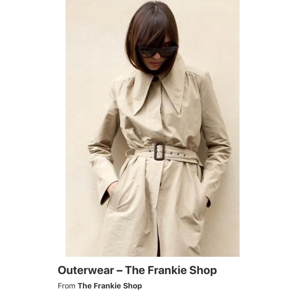 The Frankie Shop Beige Belted Trench Coat - Picture 11 of 11